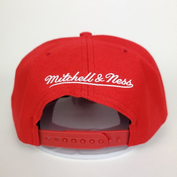 Houston Rockets Mitchell & Ness NBA Snapback Hat 3D Logo Glitch Out Red Cap NWT - Picture 5 of 8